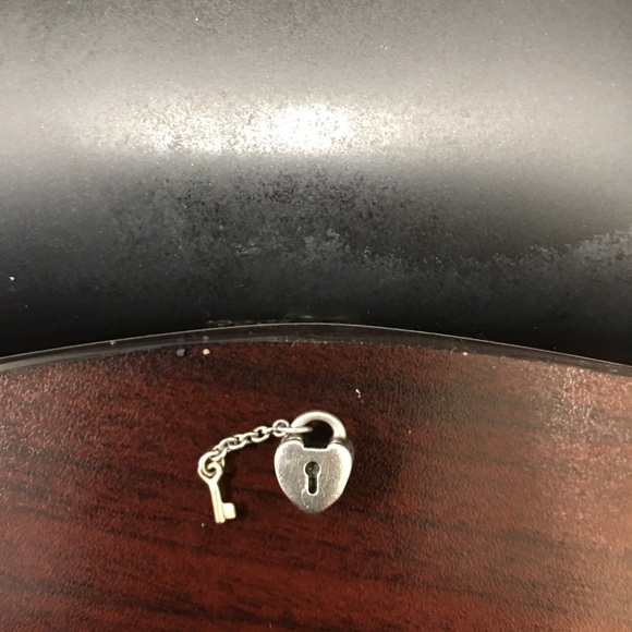 Pandora heart lock charm with gold key. RETIRED - Picture 4 of 12